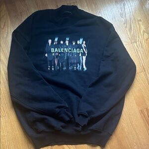 Balenciaga Graphic Black Crewneck Sweater